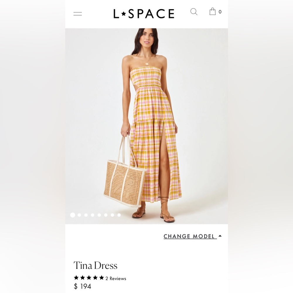 L space strapless maxi dress